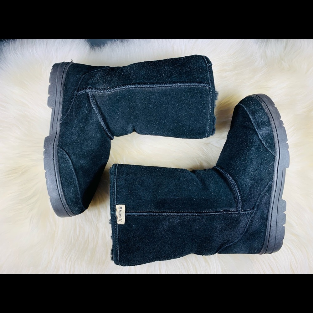 BearPaw Black Shearling Boots size 9